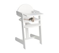 Safetots Grow with Me Wooden High Chair, White, Highchair for Baby and Toddler, converts to a Childs Chair, Stylish and Practical