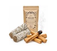 White Sage 2 Bundles | 4 Palo Santo Incense Sticks | Incense Set | Meditation, Yoga, White Sage, Smudge Set, Spiritual Rituals, Rough Nights