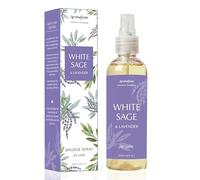 White Sage & Lavender Smudge Spray & Natural Mist by Aromafume | 100 ml / 3.3oz | Salvia Apiana & Lavender Extracts | Deepens Relaxation, Induces positivity | Non-alcoholic, non-toxic & vegan