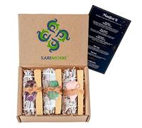 White Sage Bundles Palo Santo Sticks Amethyst Rose Quartz Aventurine Crystals Stones - Metaphysical and Spiritual Supplies - Manifest It Kit