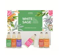 White Sage Essential Oil Roll-On Blend Set by Aromafume | 6x5ml | White Sage with Palo Santo, Rose, Sandalwood, Lavender & More | Aromatherapy Oil for Cleansing Negative Energy & Protection