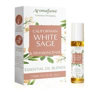 White Sage & Frankincense Essential Oil Roll-On Blend by Aromafume | 10ml/0.33 fl oz | Aromatherapy Oil for Cleansing Negative Energy & Protection | Ethically sourced | Sage Oil for Smokeless Smudging