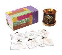 White Sage Incense Brick Gift Set by Aromafume | 12 Bricks & Tree of Life Exotic Burner | White Sage with Rose, Lavender, Palo Santo, Sandalwood, Frankincense | Sage for Cleansing, Smokeless Smudging