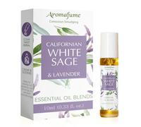 White Sage & Lavender Essential Oil Roll-On Blend by Aromafume | 10ml/0.33 fl oz | Aromatherapy Oil for Cleansing Negative Energy & Protection | Ethically sourced | Sage Oil for Smokeless Smudging