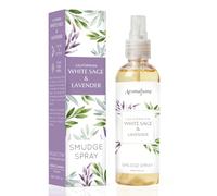 White Sage & Lavender Smudge Spray & Natural Mist by Aromafume | 100 ml / 3.3oz | Salvia Apiana & Lavender Extracts | Deepens Relaxation, Induces positivity | Non-alcoholic, non-toxic & vegan