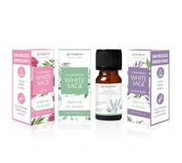 White Sage & Lavender, White Sage & Rose Essential Oil Diffuser Blend by Aromafume | 3 x 10ml | Essential Oil Blend | Smoke-Free, Non Toxic Alternative to Smudging