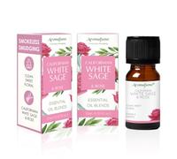 White Sage & Rose Essential Oil Diffuser Blend by Aromafume | 3x10ml/0.33 fl oz | Aromatherapy Oil for Cleansing Negative Energy & Protection | Ethically sourced | Sage Oil for Smokeless Smudging