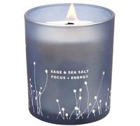 White Sage Sea Salt Scented Candle - Large Wood Wick Soy Candle 10.6 oz - Sage Candles for Cleansing House - Aromatherapy Energy Cleansing Candle