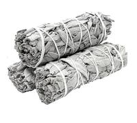White Sage Smudge Sticks (Pack of 3) 10cm-4"| 100% Natural & Hand-Tied | Purify, Cleanse & Protect