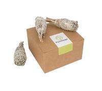 White Sage Smudge Sticks, Pack of 3 Cotton Tied Californian Dried Sage for Burning, Home Cleansing and Purifying Sage Incense Sticks Set, 10cm-13cm