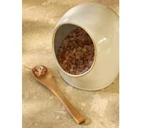 White Salt Cellar with Wooden Bamboo Spoon, Stylish Salt Pig, Glazed Ceramic Kitchen Storage Jar, Pot with Wood Spoon, Food Gift, Kitchen Jar, Foodies Gift