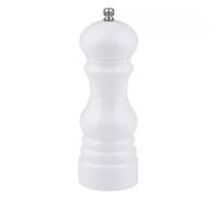 (White) Salt Pepper Mill Grinder Manual Spice Herb Refillable Coarse Adjustable Plastic