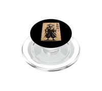 White Samurai Cat Warrior Japanese Anime Arts Vintage Poster PopSockets PopGrip for MagSafe