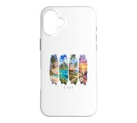 White Sand Strands and Traditional Bures Vacation Fiji Case for iPhone 16 Plus