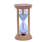 White Sand Timer,1 Min Wood Sandglass Clock - Modern Hourglass Watch with100% Bamboo Frame for Kids Games Classroom Kitchen Home Office Decor(White+1Min)