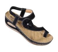 white sandals,orthopedic sandals women,Round Head Thick Bottom Hollow Out Wear Clip Toe Thick Bottom Slope Heel Slippers Heated Slippers Rechargeable (Black, 4.5)