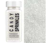 White Sanding Sugar Sprinkles, 4.6 oz Edible Sparkling Sugar Crystals for Baking Topping, Cupcakes, Cookies, Ice Cream & Cake Decorating, Wedding Party Valentines Christmas Supplies