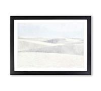 White Sands in New Mexico Painting Framed Print | A2 Black Framed Wall Art | Ready to Hang | Modern Historical Picture | Living Room Bedroom Lounge Office
