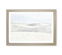 White Sands in New Mexico Painting Framed Print | A2 Oak Framed Wall Art | Ready to Hang | Modern Historical Picture | Living Room Bedroom Lounge Office