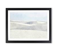 White Sands In New Mexico Painting Modern Art Framed Print | A3 Black Framed Wall Art | Ready to Hang | Modern Historical Picture | Living Room Bedroom Lounge Office
