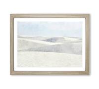 White Sands In New Mexico Painting Modern Art Framed Print | A4 Oak Framed Wall Art | Ready to Hang | Modern Historical Picture | Living Room Bedroom Lounge Office