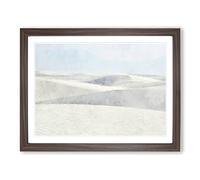 White Sands In New Mexico Painting Modern Art Framed Print | A4 Walnut Framed Wall Art | Ready to Hang | Modern Historical Picture | Living Room Bedroom Lounge Office