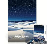 White Sands National Park 1000 Piece Jigsaw Puzzles for Adults Teenagers Thought Training Mindful Leisure Uniform Cut Bday Surprise (38x26cm)