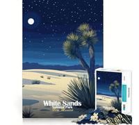 White Sands National Park 1000 Piece Jigsaw Puzzles Mind Challenge Toy High Precision Die Cut Amusing Challenge for Waiting Time (50x75cm)