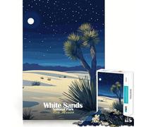 White Sands National Park 1000 Piece Teenager Puzzles Brain Boosting Play Tight Interlock No Gaps Relaxing Indoor Group Activity (38x26cm)