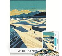 White Sands National Park Jigsaw Puzzle1000 Pieces Mind Train Fun Clean Cut Sturdy Components Captivating Leisure for Cozy Indoors (38x26cm)