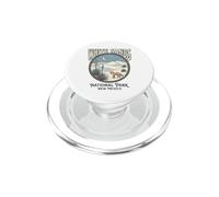 White Sands National Park New Mexico Fox Desert Night Badge PopSockets PopGrip for MagSafe