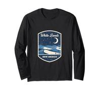 White Sands New Mexico Desert Night Sky Moon Stars Travel Long Sleeve T-Shirt