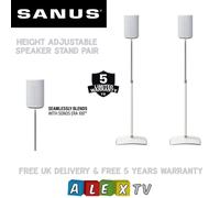 Sanus WSSE1A2-W2 Adjustable Speaker Stands for Sonos Era 100 - Pair - White