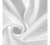 White Satin Fabric 1 Yard x 61" Wide Satin Fabric by The Yard Charmeuse Satin Fabric Shiny Cloth Fabric Soft Silky Satin Fabric for Bridal Dress Wedding Decorations Clothing Making DIY Crafts Sewing