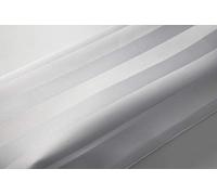 White Satin Stripe Shower Curtain Polyester Fabric - VARIOUS SIZES - STANDARD/EXTRA SHORT/EXTRA WIDE/EXTRA LONG - Machine Washable - Weighted Hem - Rustproof Eyelets (180 CM WIDE X 200 CM LONG)