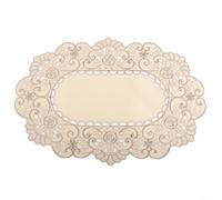 White Satin Tablecloth with Traditional Floral Embroidery for Wedding Decor Party Tables Receptions and Celebration Events (3# (2# (round 30 * 45cm))