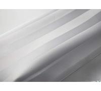 White Satinstripe satin stripe Fabric Shower Curtain extra long, extra wide, extra narrow and extra short sizes - with weighted hem and includes chrome rings (180 CM WIDE X 200 CM LONG)