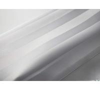 White Satinstripe satin stripe Fabric Shower Curtain extra long, extra wide, extra narrow and extra short sizes - with weighted hem and includes chrome rings (240 CM WIDE X 180 CM LONG)