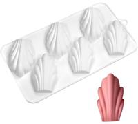 White Savarin Shaped Silicone Mold Fondant Chocolate DIY Mousse Cake Baking Decorating DIY Supplies Savalin/Madeleines Cake Silicone Mold Dessert Pastry and Baking