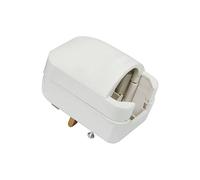 White SCP3 13A Rated Euro Converter Plug- Bulk
