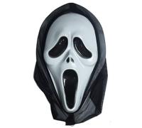 White Scream Mask Killer Costume Man Woman Children Carnival Halloween Fancy Dress Monster Horror Gift