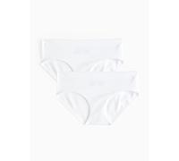 White Seamfree Ribbed Briefs 2 Pack 12-14 years
