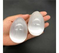White Selenite Egg Stone Polished Gypsum Crystal Shape Minerals Home Decor Gemstone Stone