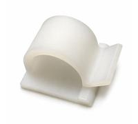 White Self-Adhesive Cable Clips 16mm, 50 Pack Large Wire Holder Clips for Cable Management, Sticky Cable Tidy Clips for Desk, Wall, Office, TV, Extension Leads, Power Cables and Network Wires