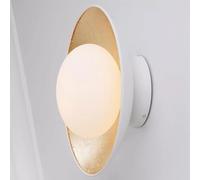 White Semi-Flush Mount Ceiling Light Fixture - Nordic Postmodern Metal Wall Lighting with E26 Base, Warm White 3000K for Home Decor, Nightstands