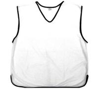 Sterling Sports® 10 X Training Bibs Sports Vest - Quick Dry Mesh Sport Bib Football, Soccer, Rugby, basket ball, Hockey, netball, Cricket Bib White Senior Mens (XL to XXL)[Pack of 10 Bibs]