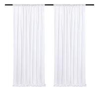 White Sequin Backdrops 2 Pack 2ft x 8ft Photo Booth Backdrop Photography Glitter Background for Birthday Party Decorations