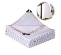 White Shade Cloth, UV Protection Shade Net, 90% Sun Block for Greenhouse & Balcony, Grommeted 1x2m to 6x8m Garden Canopy, Outdoor Sunshade Sail