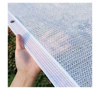 White Shading Net with Grommets 55% Sun screen Shade Cloth Shade Netting for Car Greenhouse Kennel Gardening Patio Uv Resistant Fabric Mesh Tarp(6.6x13ft)