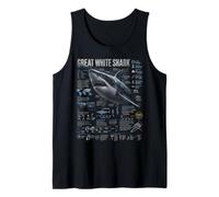 White Shark Anatomy Infographic Graphic Shark Anatomy Tank Top